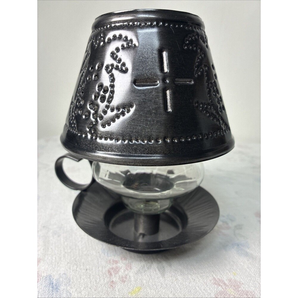 Primitive Punched Accent Light Tin Pineapple Shade Votive Candle Holder Vintage